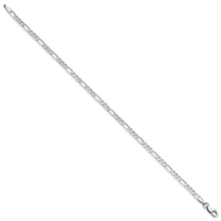 14k White Gold 2.75mm Flat Figaro Chain-WFIG070-8