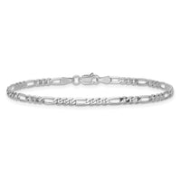 14k White Gold 2.75mm Flat Figaro Chain-WFIG070-8