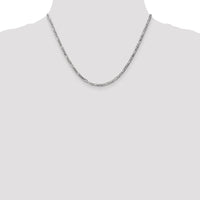 14k White Gold 3mm Flat Figaro Chain-WFIG080-18