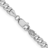 14k White Gold 4.5mm Flat Figaro Chain-WFIG120-18