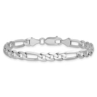 14k White Gold 6mm Flat Figaro Chain-WFIG160-7