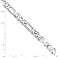 14k White Gold 6mm Flat Figaro Chain-WFIG160-7