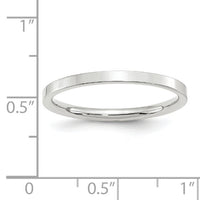14KW 2mm Standard Flat Comfort Fit Band-WFLC020