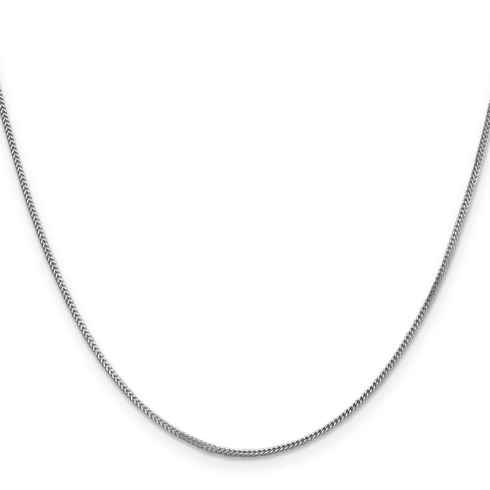 14k White Gold .9mm Franco Chain-WFRA030-22