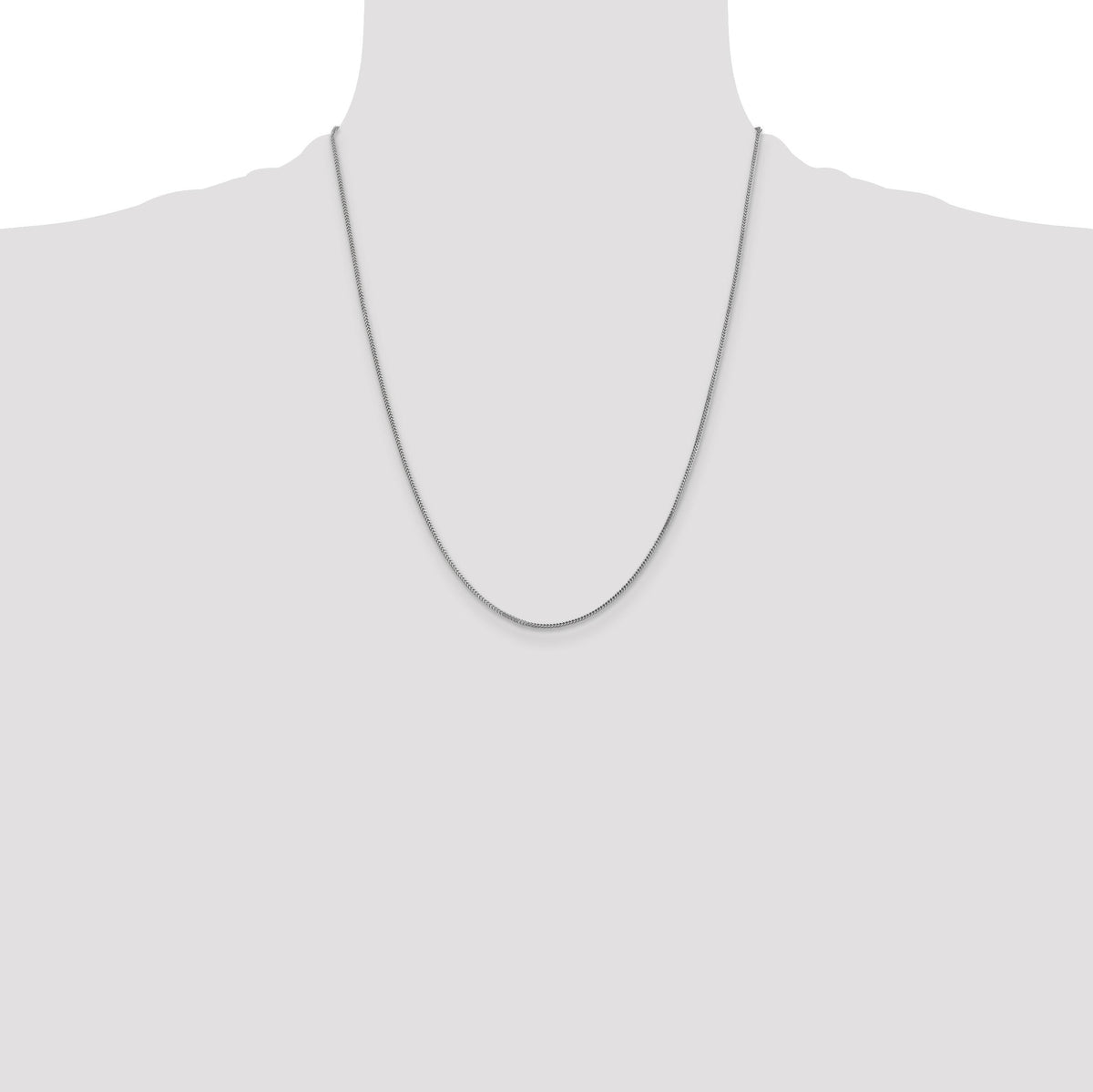 14k White Gold .9mm Franco Chain-WFRA030-22
