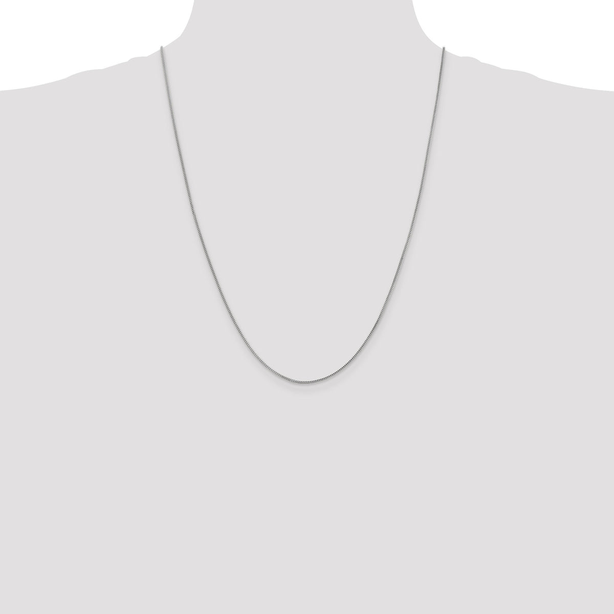 14k White Gold .9mm Franco Chain-WFRA030-24