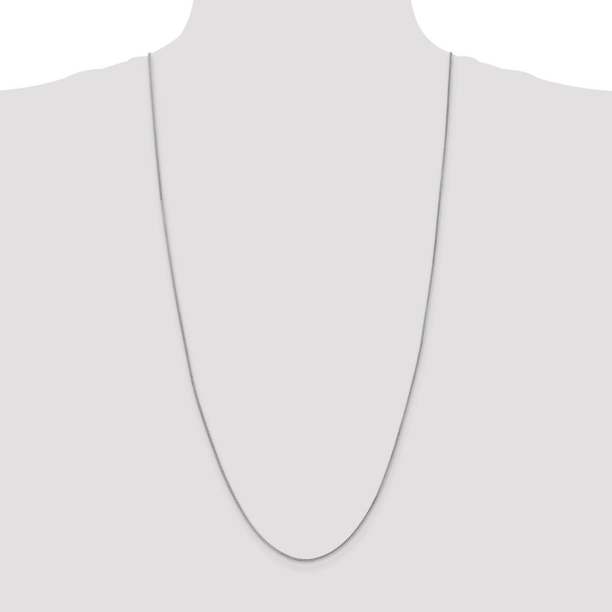 14k White Gold .9mm Franco Chain-WFRA030-30