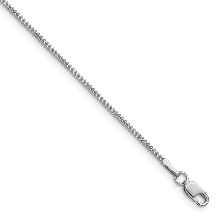 14k White Gold .9mm Franco Chain-WFRA030-16