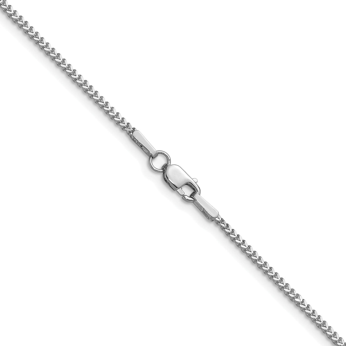 14k White Gold 1mm Franco Chain-WFRA035-24