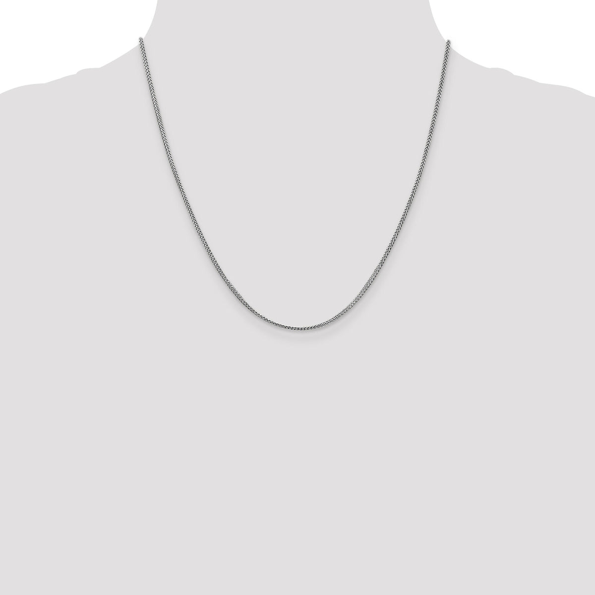 14k White Gold 1mm Franco Chain-WFRA035-20
