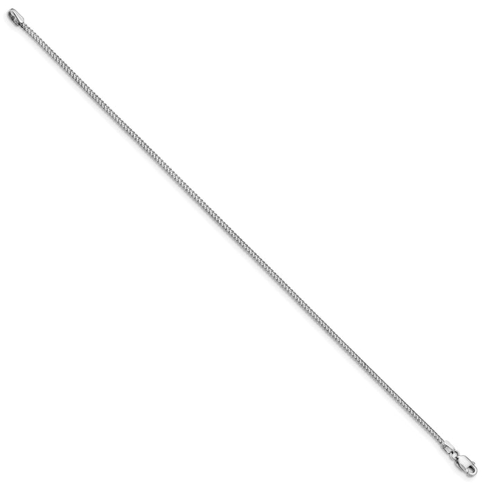 14k White Gold 1mm Franco Chain-WFRA035-8