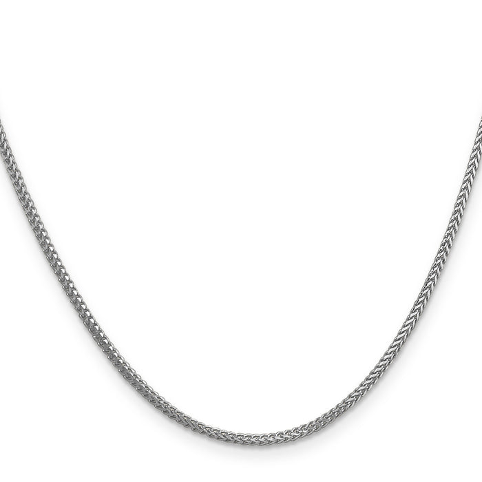 14k White Gold 1.3mm Franco Chain-WFRA040-18