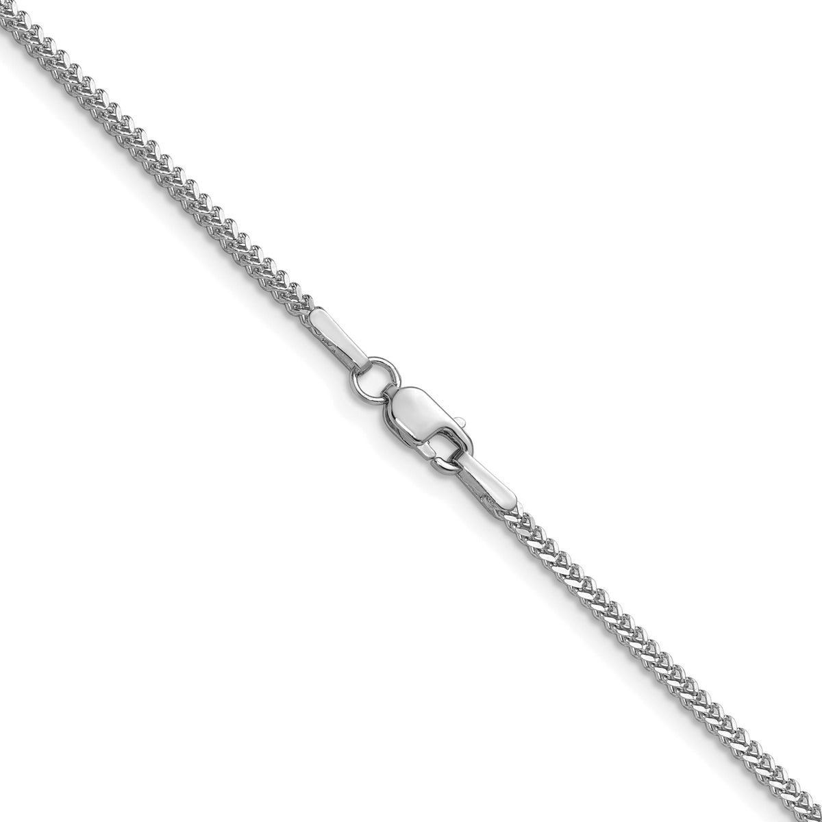 14k White Gold 1.3mm Franco Chain-WFRA040-16