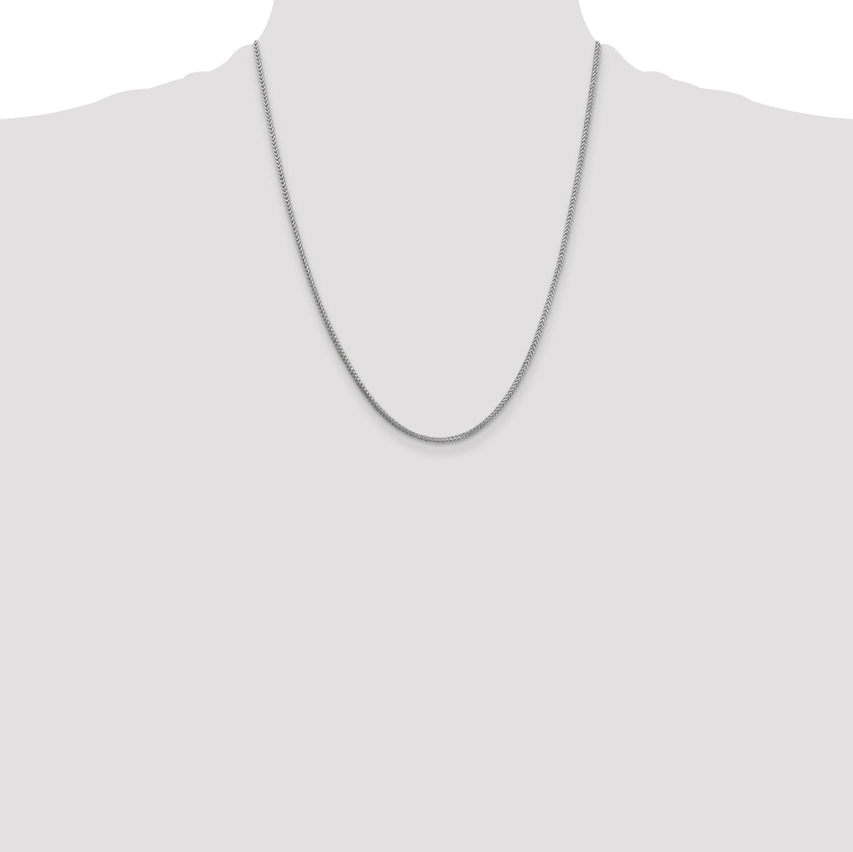 14k White Gold 1.3mm Franco Chain-WFRA040-22