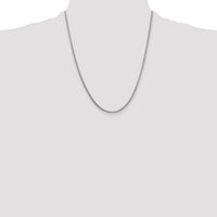 14k White Gold 1.3mm Franco Chain-WFRA040-22