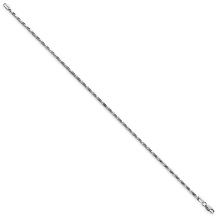 14k White Gold 1.3mm Franco Chain-WFRA040-7