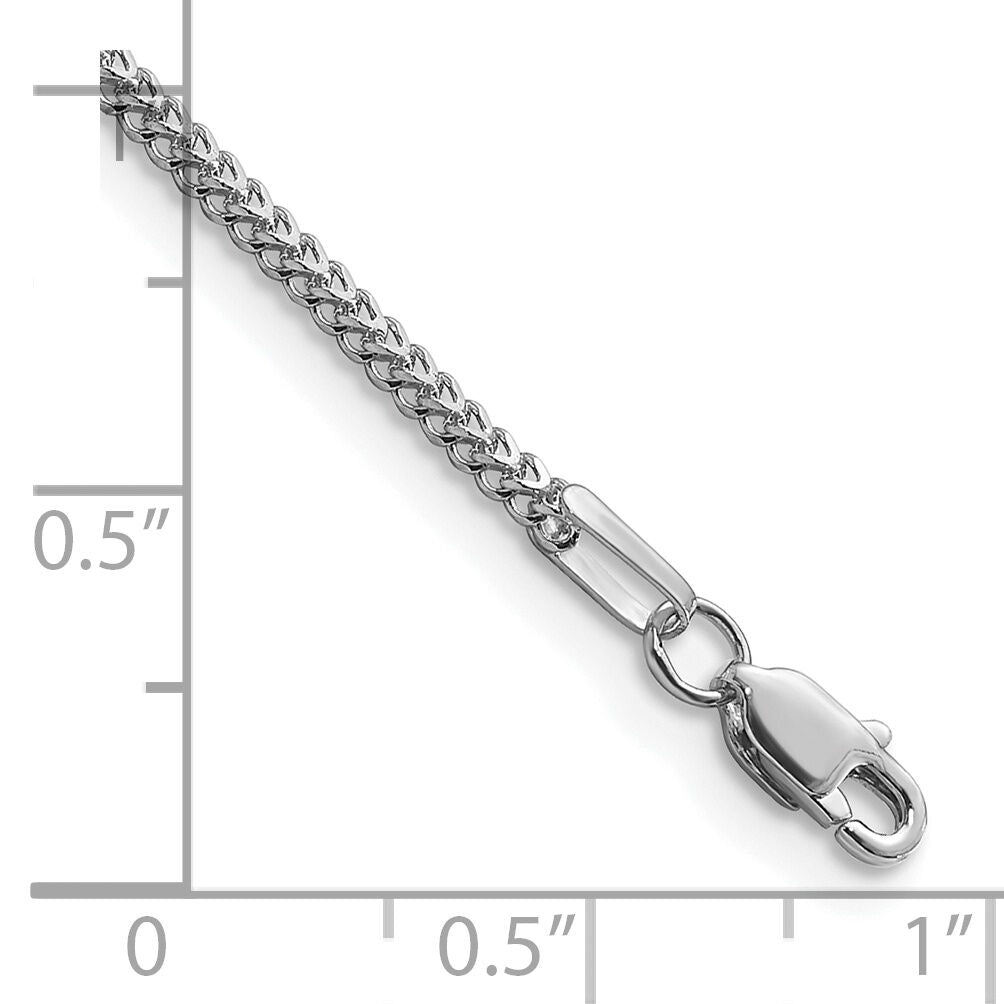 14k White Gold 1.3mm Franco Chain-WFRA040-8