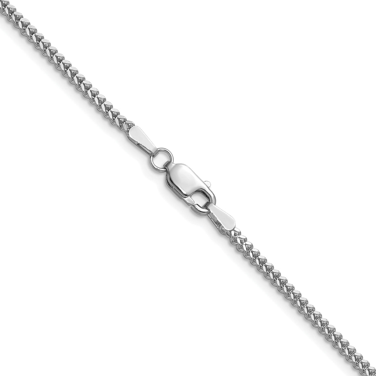 14k White Gold 1.4mm Franco Chain-WFRA045-18