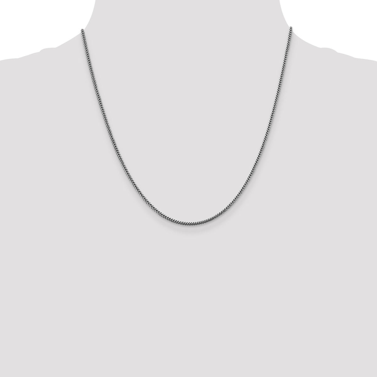 14k White Gold 1.4mm Franco Chain-WFRA045-20