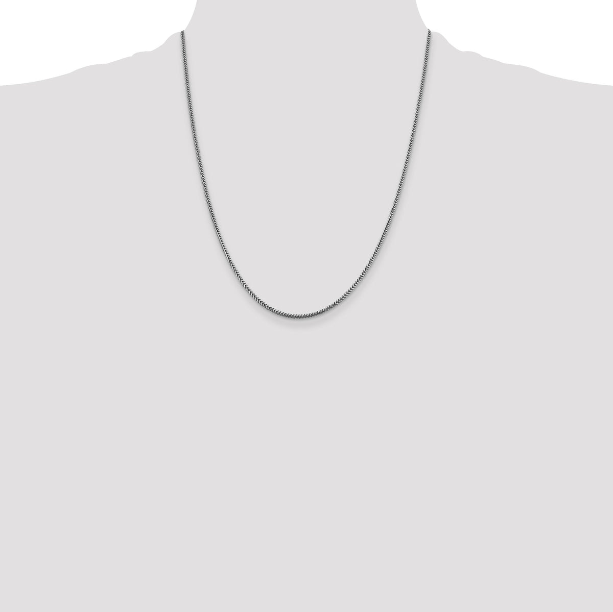 14k White Gold 1.4mm Franco Chain-WFRA045-22
