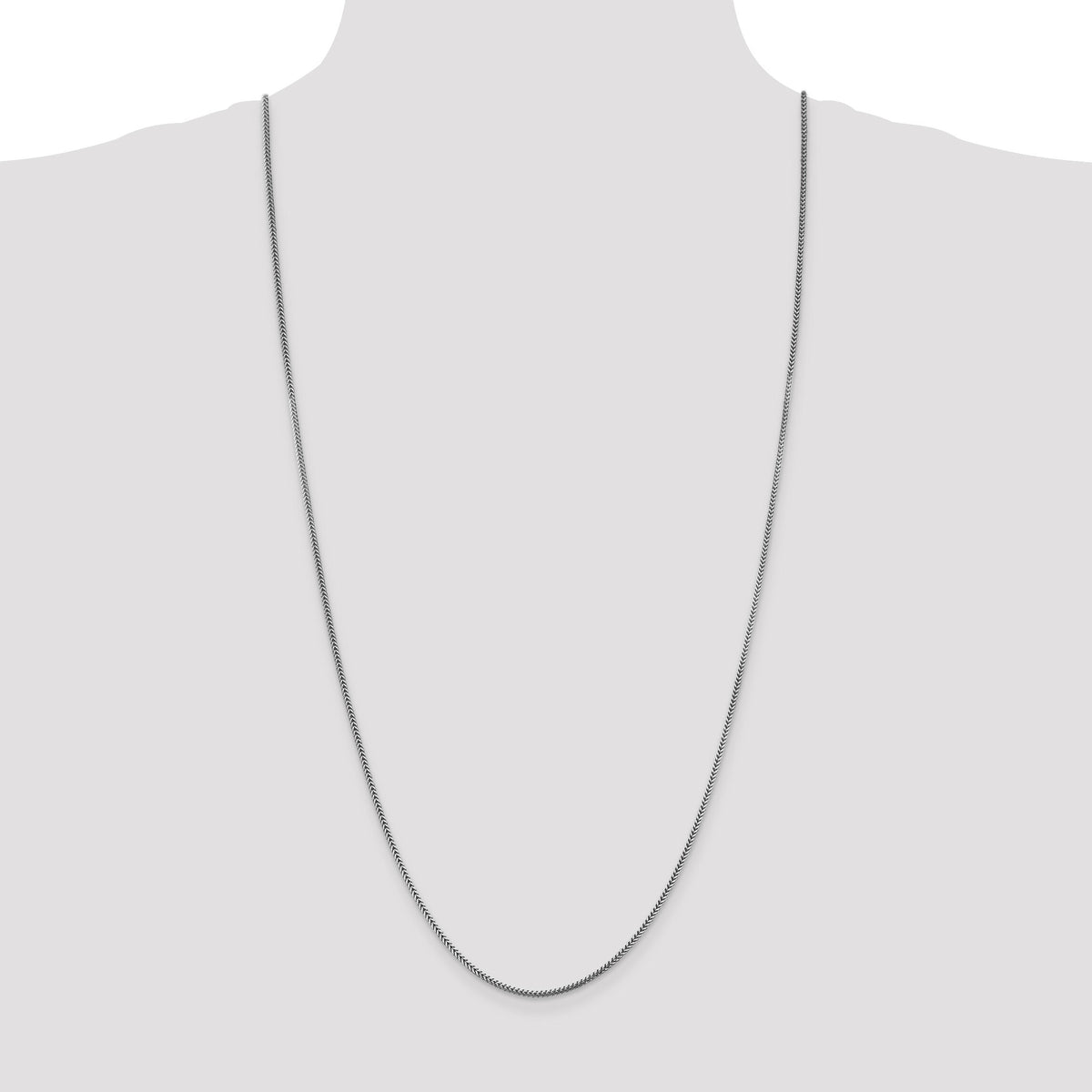 14k White Gold 1.4mm Franco Chain-WFRA045-30