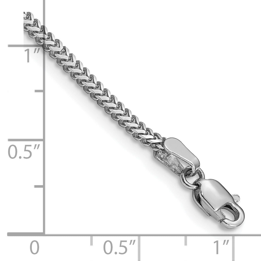 14k White Gold 1.4mm Franco Chain-WFRA045-7