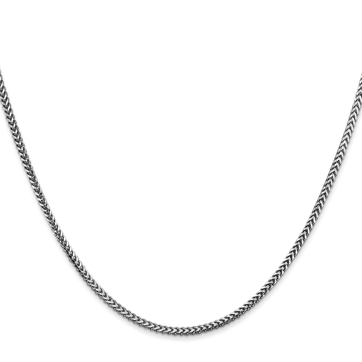 14k White Gold 1.5mm Franco Chain-WFRA050-24