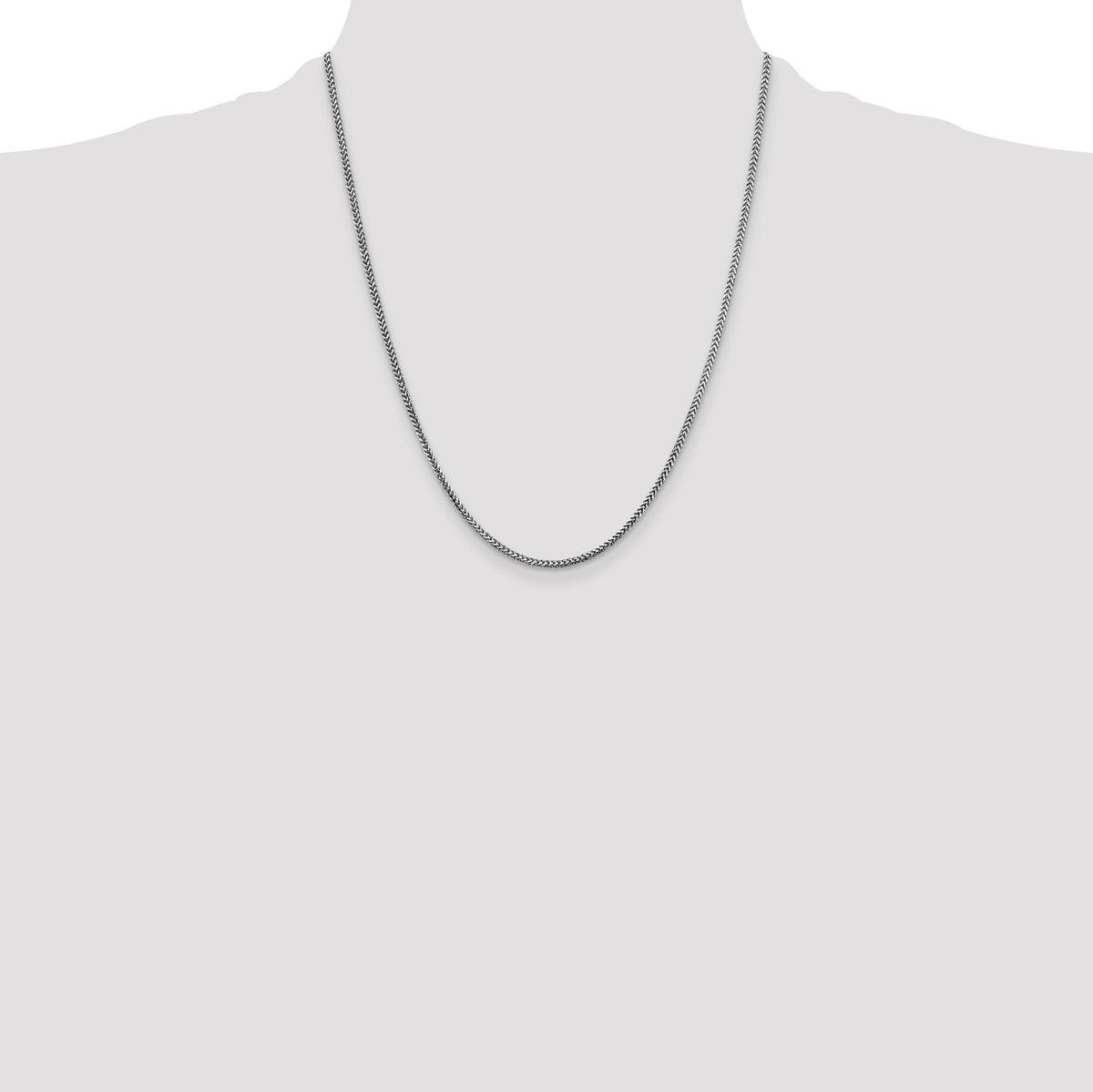 14k White Gold 1.5mm Franco Chain-WFRA050-22