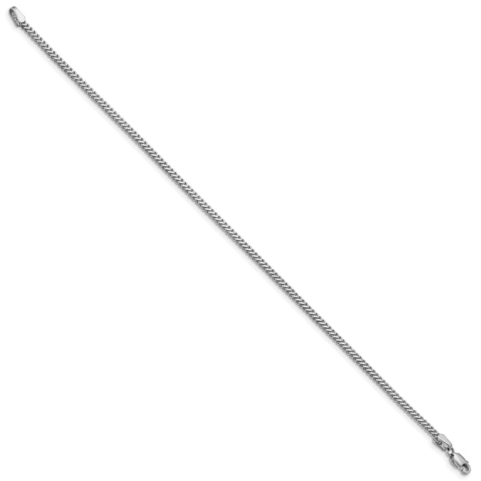 14k White Gold 1.5mm Franco Chain-WFRA050-7
