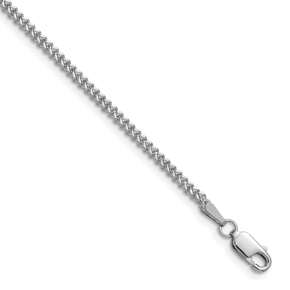 14k White Gold 1.5mm Franco Chain-WFRA050-30