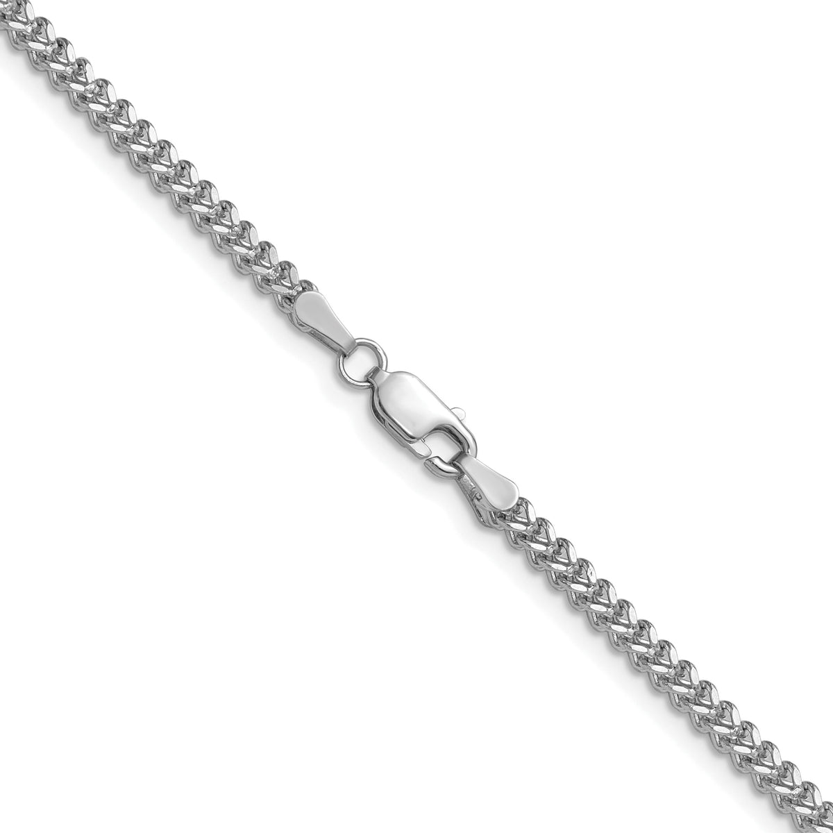 14k White Gold 2mm Franco Chain-WFRA065-18