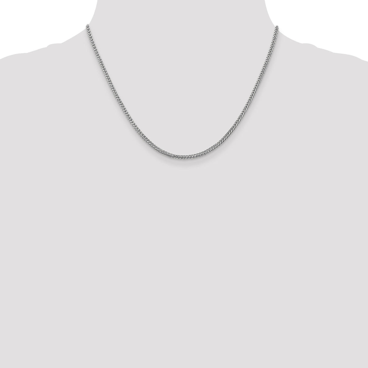 14k White Gold 2mm Franco Chain-WFRA065-18