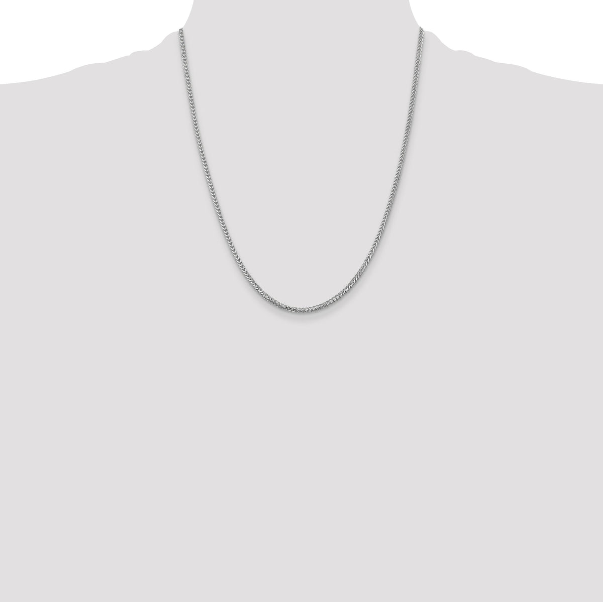 14k White Gold 2mm Franco Chain-WFRA065-22