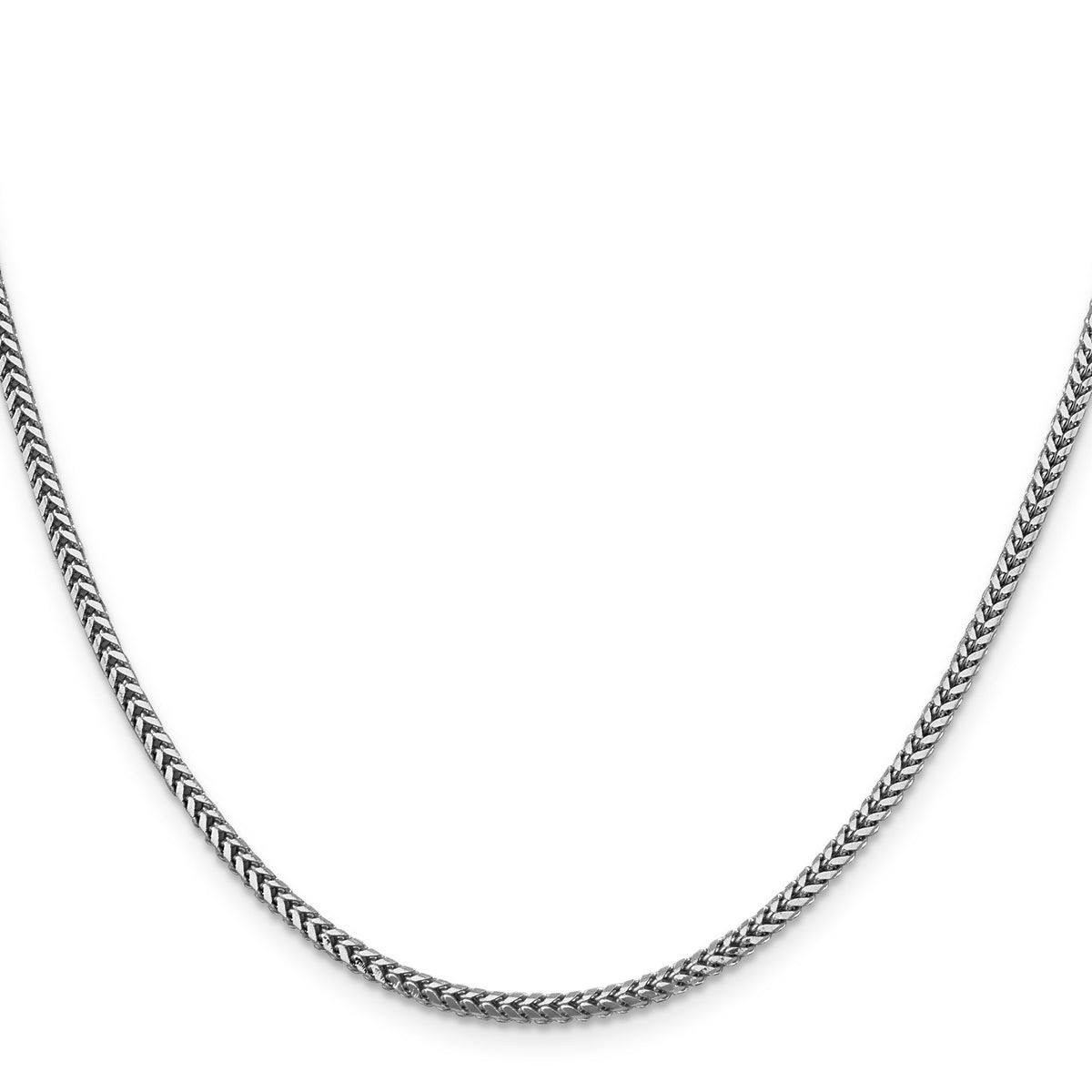 14k White Gold 2.3mm Franco Chain-WFRA070-18
