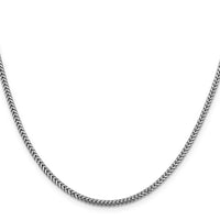 14k White Gold 2.3mm Franco Chain-WFRA070-22