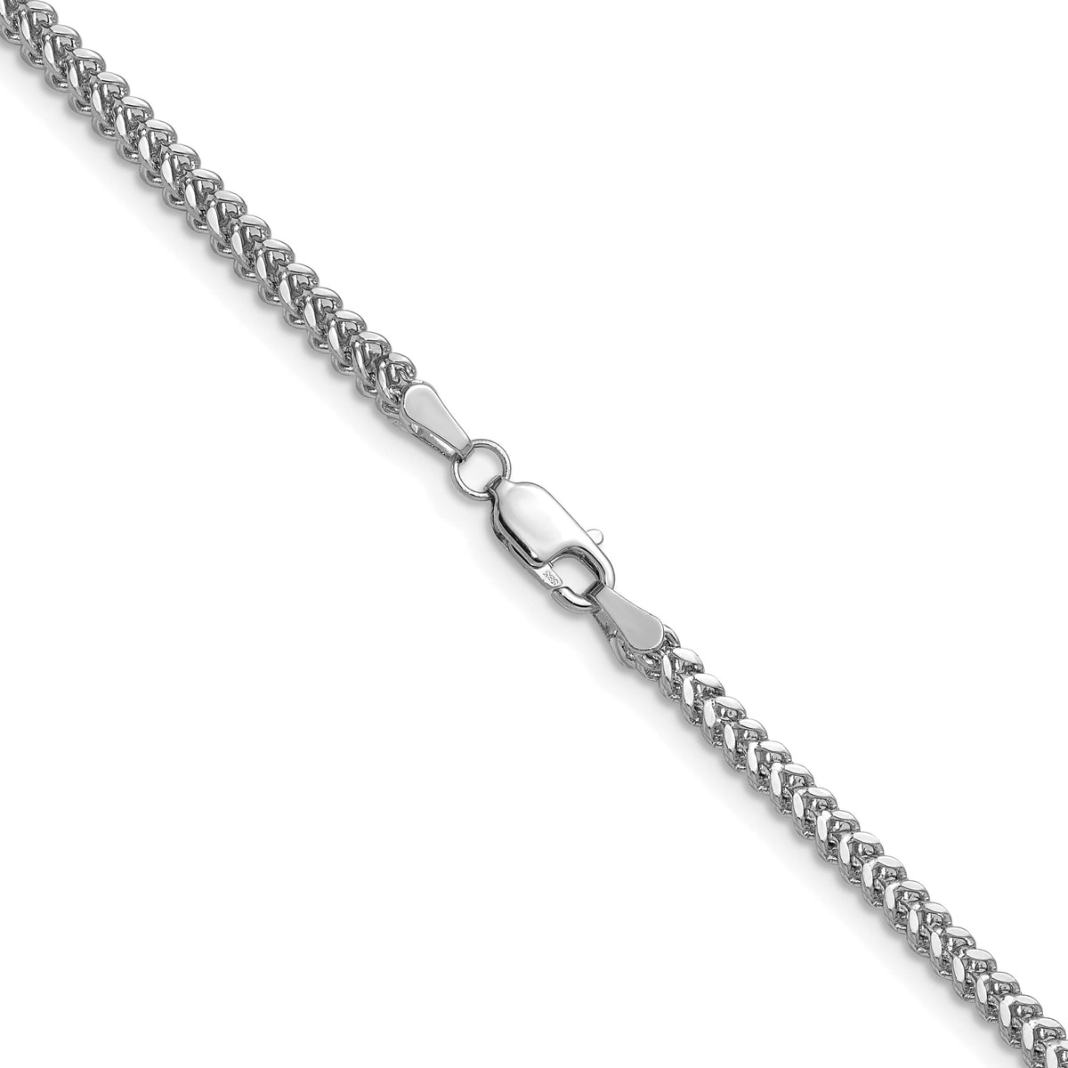 14k White Gold 2.3mm Franco Chain-WFRA070-20
