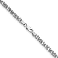 14k White Gold 2.5mm Franco Chain-WFRA080-16