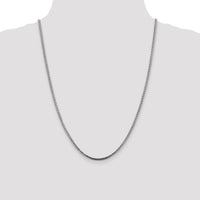14k White Gold 2.5mm Franco Chain-WFRA080-24