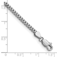 14k White Gold 2.5mm Franco Chain-WFRA080-7