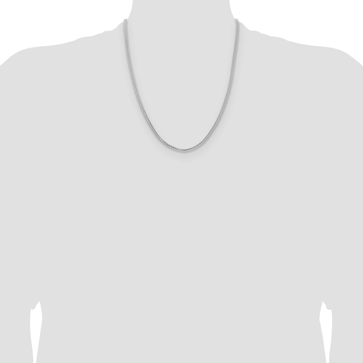 14k White Gold 3mm Franco Chain-WFRA100-22