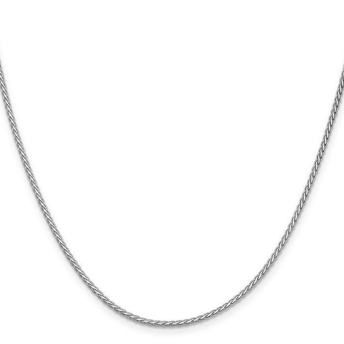14k White Gold 1.9mm Flat Wheat Chain-WFW050-16