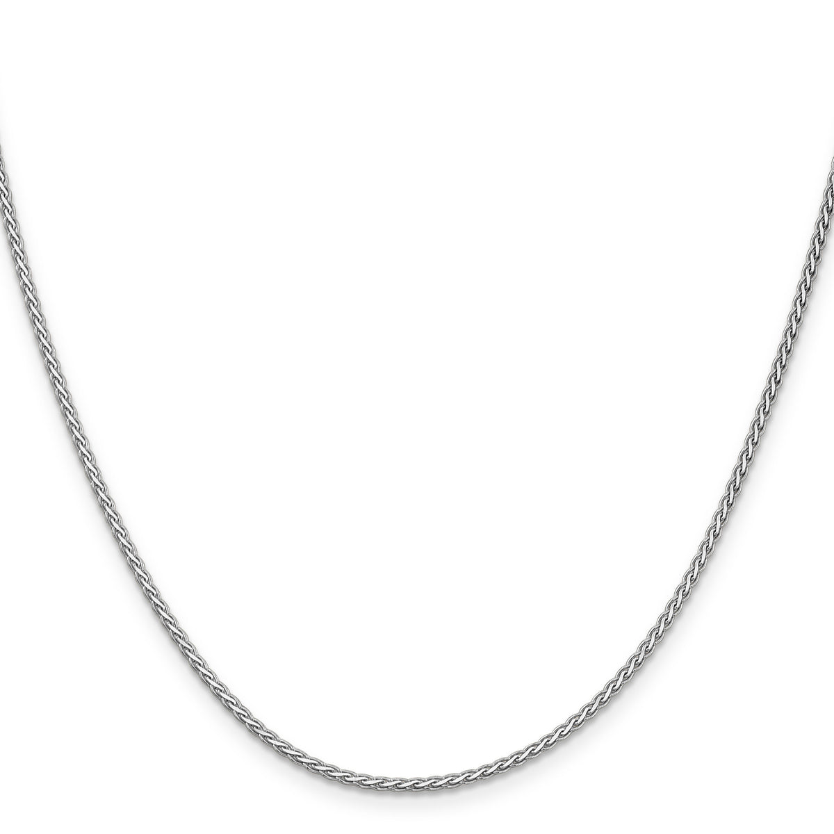14k White Gold 1.9mm Flat Wheat Chain-WFW050-20