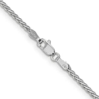 14k White Gold 1.9mm Flat Wheat Chain-WFW050-20
