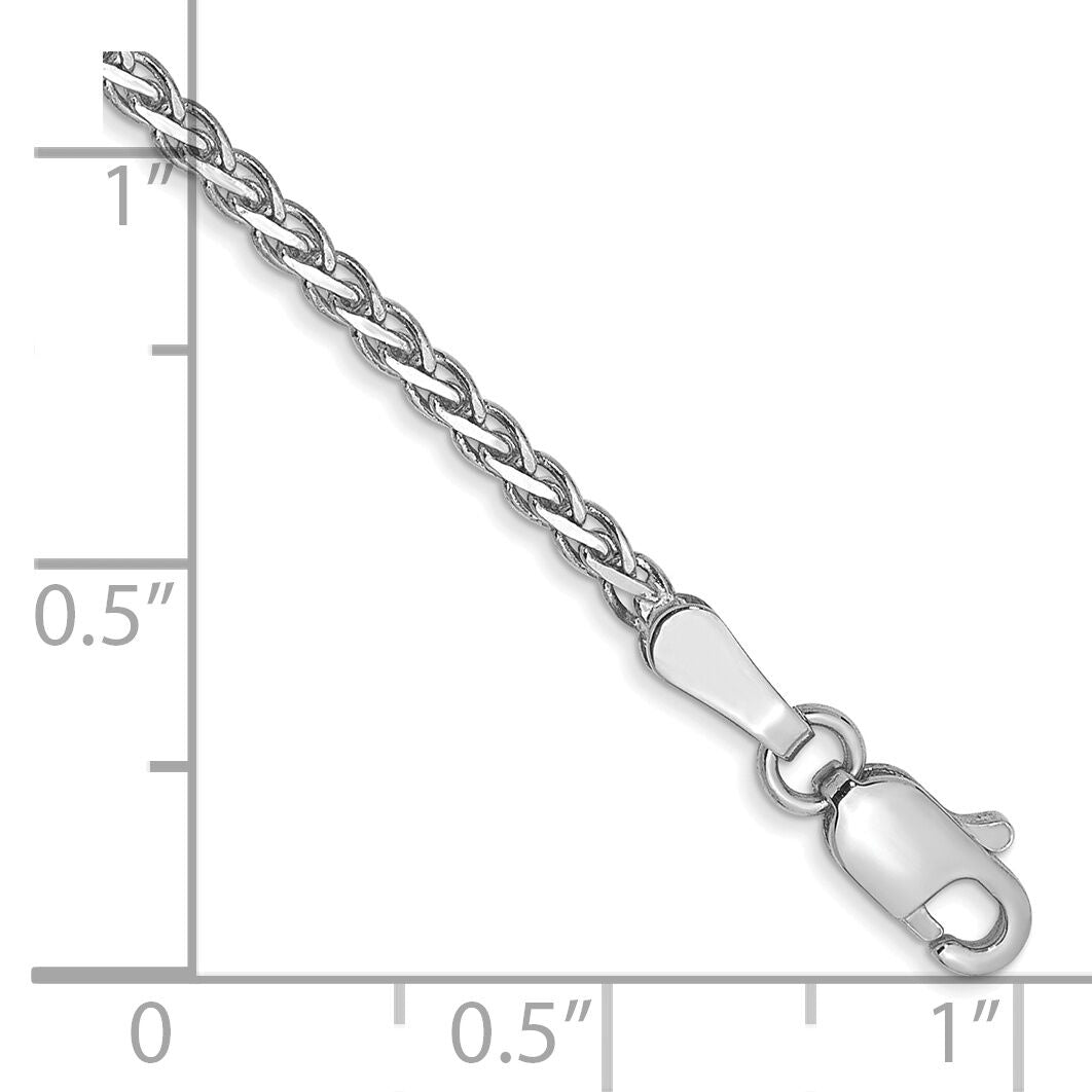 14k White Gold 1.9mm Flat Wheat Chain-WFW050-7