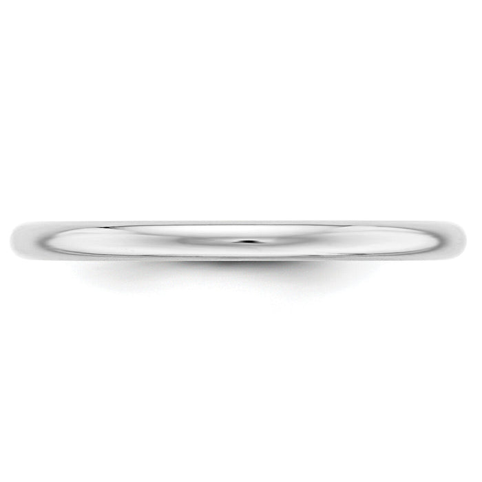 14KW 2mm Half-Round Wedding Band-WHR020