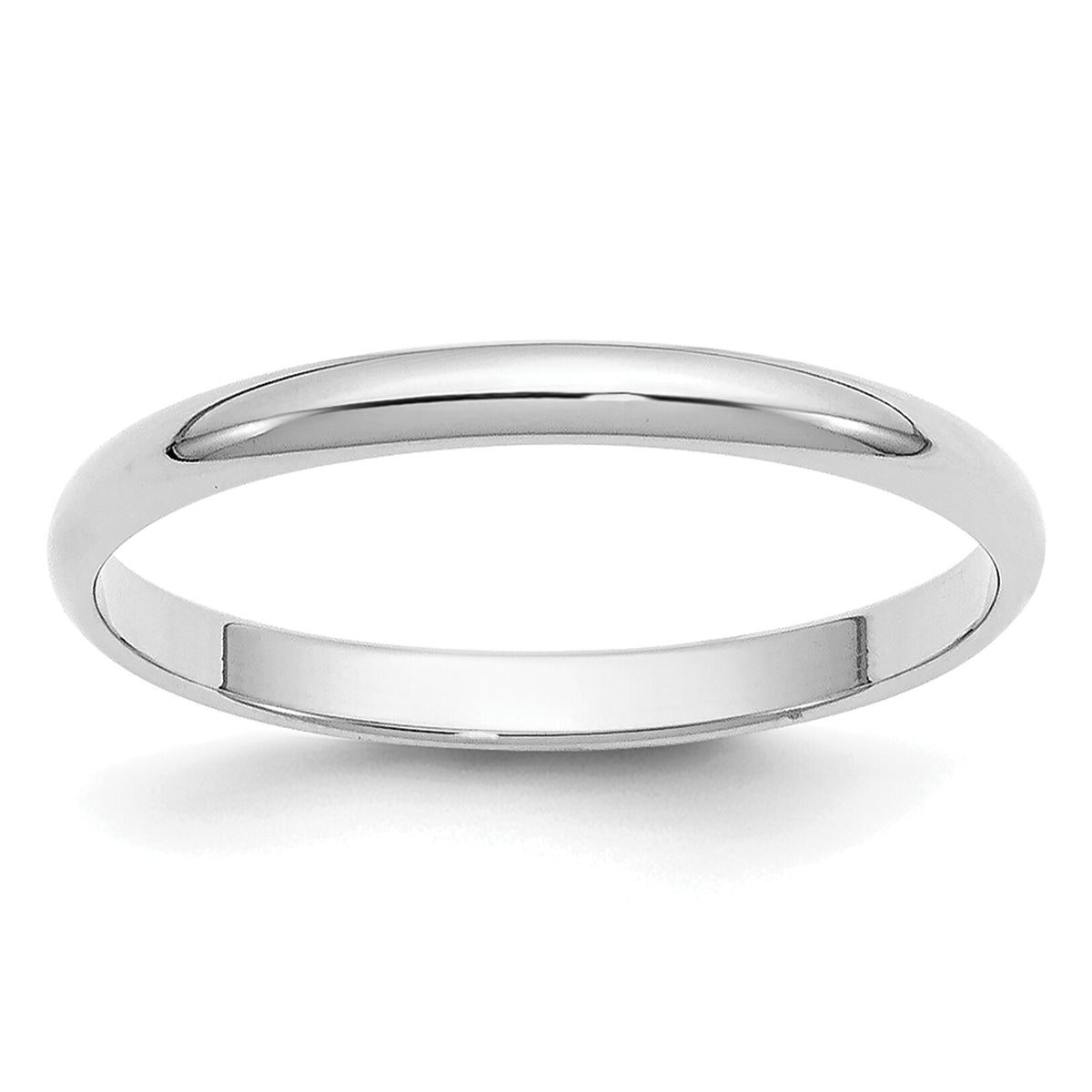 14KW 2mm Half-Round Wedding Band-WHR020