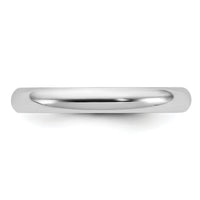 14KW 3mm Half-Round Wedding Band-WHR030