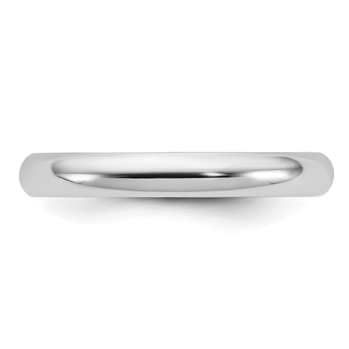 14KW 3mm Half-Round Wedding Band-WHR030