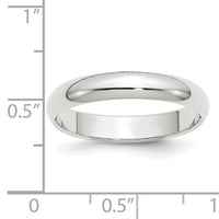 14KW 4mm Half-Round Wedding Band-WHR040