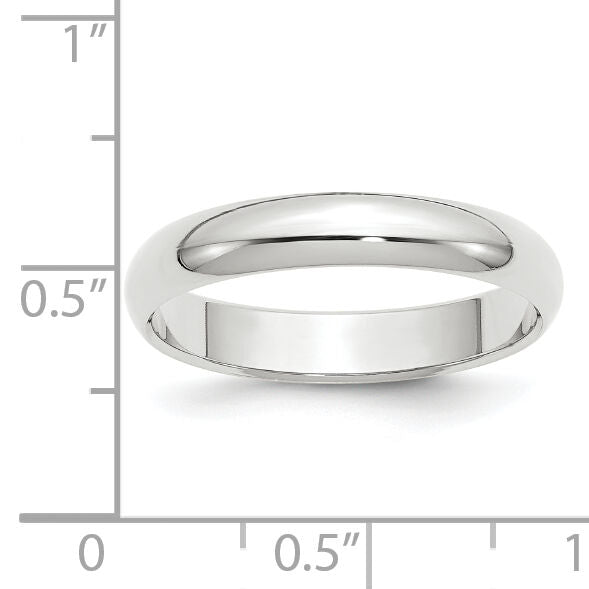 14KW 4mm Half-Round Wedding Band-WHR040
